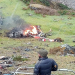 Phata: A helicopter carrying 7 pilgrims of Kedarnath crashes in Phata, Uttarakhand on Tuesday, Oct. 18, 2022. All seven died in the accident. (Photo: Rameshwar Gaur/IANS)