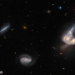 Hubble captures unusual galaxy merger in ancient universe