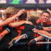 The Netherlands team celebrates after 4-0 win over Malaysia.