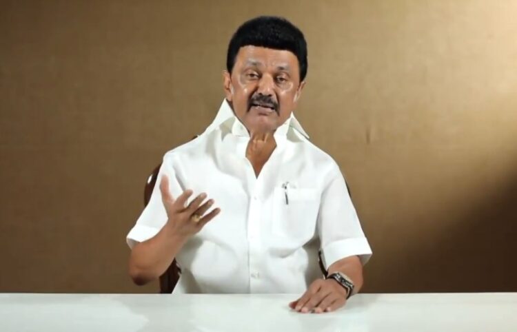 Chennai: Tamil Nadu Chief Minister MK Stalin speaks regarding Tamil Nadu Electricity Minister V Senthil Balaji's arrest Enforcement Directorate (ED) in connection with a money laundering case during a video message, on Thursday, June 15, 2023. (Photo: IANS/Twitter)