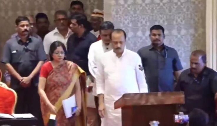 Maha Ajit Pawar Splits Ncp Sworn In As Deputy Cm For 3rd Time In 3 Years Nation 