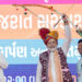 Chhotaudepur: Prime Minister Narendra Modi with Gujarat CM Bhupendra Patel during the foundation stone laying ceremony of various projects at Bodeli, in Chhotaudepur, Gujarat, Wednesday, September 27,2023.(IANS/PIB)