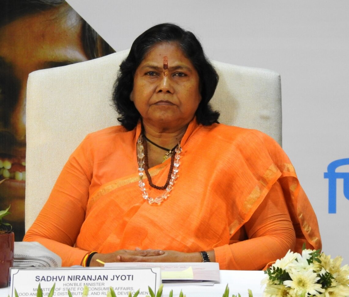 New Delhi: MoS for Consumer Affairs and Food Sadhvi Niranjan Jyoti at the launch of the Flipkart Foundation during an event, in New Delhi on Monday, Apr. 04, 2022.  (Photo: Anupam Gautam/IANS)