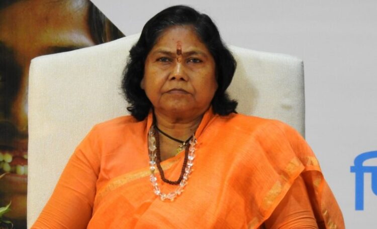 New Delhi: MoS for Consumer Affairs and Food Sadhvi Niranjan Jyoti at the launch of the Flipkart Foundation during an event, in New Delhi on Monday, Apr. 04, 2022.  (Photo: Anupam Gautam/IANS)