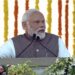 Surat: Prime Minister Narendra Modi speaks during the inauguration of Surat Diamond Bourse, in Surat, Sunday, Dec. 17, 2023.(IANS/Video Grab)