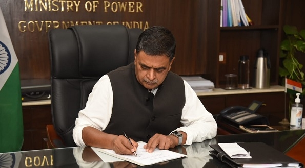 RK Singh takes charge as Minister of Power and Renewable Energy. (Handout)
