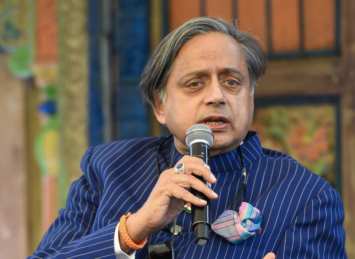 Jaipur : Congress MP Shashi Tharoor during the Jaipur Literature Festival 2024 in Jaipur on Sunday, Feb. 04, 2024. (Photo: IANS/Ravishankar Vyas)