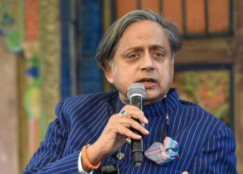 Jaipur : Congress MP Shashi Tharoor during the Jaipur Literature Festival 2024 in Jaipur on Sunday, Feb. 04, 2024. (Photo: IANS/Ravishankar Vyas)