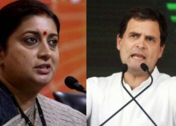 Smriti Irani and rahul gandhi.