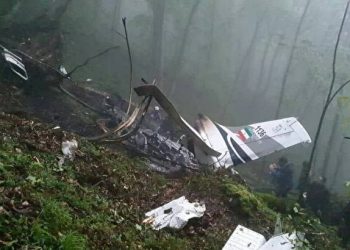 SCREENSHOT - 20 May 2024, Iran, Varzaghan: The helicopter wreckage carries Iranian President Ebrahim Raisi in the mountainous Varzaghan area. Iran's President Raisi, Foreign Minister Amir Abdolahian, and several others were killed in the crash. Photo: -/Iranian State TV via ZUMA Press Wire/dpa