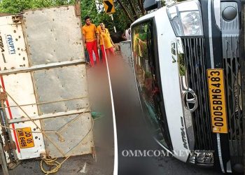 Cattle-laden truck overturns