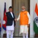 New Delhi: Prime Minister Narendra Modi meets Nepal Prime Minister K.P. Sharma Oli at Hyderabad House in New Delhi, on May 31, 2019. (Photo: IANS/MEA)