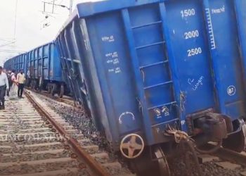 Goods train derails