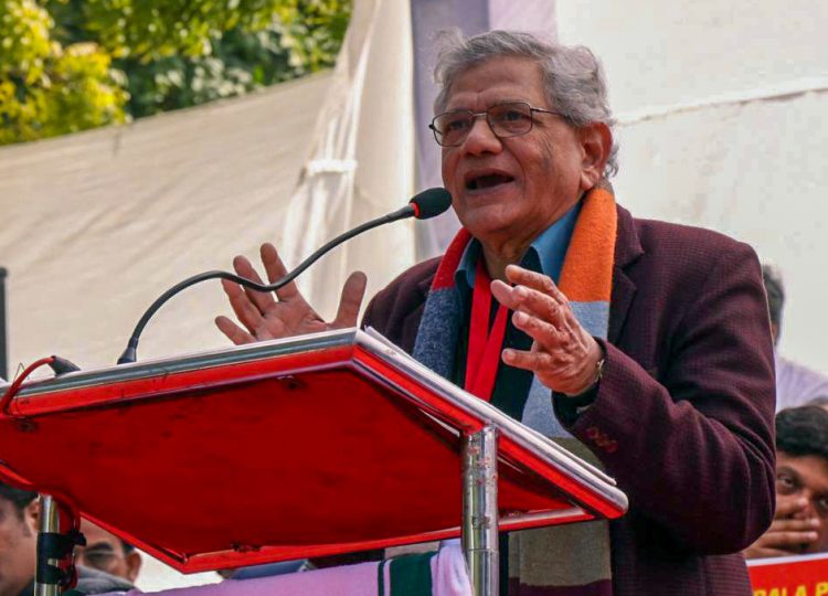 File Pictures: CPI(M) general secretary and former Rajya Sabha MP Sitaram Yechury passed away on Thursday following prolonged illness. He was 72. (IANS)