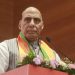 New Delhi: Defence Minister Rajnath Singh addresses the launch of the BJP's National Membership Drive programme at the party headquarters in New Delhi on Monday, September 02, 2024. (Photo: IANS/Qamar Sibtain)