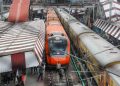 Patna: The Vande Bharat Express during its trial run at Patna Railway Station on Tuesday September 10, 2024. (Photo: IANS)