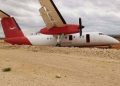 Wreckage of Skyward flight from Nairobi crash-landed at Burahache military camp, Elwak, Gedo region in Somalia, near the border with Kenya, on July 21, 2021. (Xinhua)