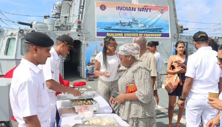 INS Talwar interacts with French Navy at La Reunion island in Indian Ocean