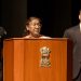 The President of India, Smt. Droupadi Murmu addressing at the release of three publications of the Supreme Court of India at Rashtrapati Bhavan, in New Delhi on November 05, 2024.