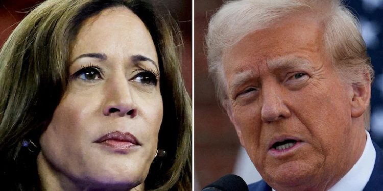 Donald Trump and Kamala Harris