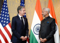 New Delhi : U.S. Secretary of State Antony Blinken shakes hands with External Affairs Minister S. Jaishankar during a meeting in New Delhi on Friday, November 10, 2023. (Photo: IANS/@DrSJaishankar)