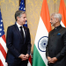 New Delhi : U.S. Secretary of State Antony Blinken shakes hands with External Affairs Minister S. Jaishankar during a meeting in New Delhi on Friday, November 10, 2023. (Photo: IANS/@DrSJaishankar)