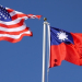 US, Taiwan flags.