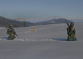 Gulmarg: Border Security Force (BSF) personnel patrol half covered in snow on the eve of New Year at the Border near Line of Control (LoC) in Gulmarg on Friday, December 31, 2021. (Photo: Nisar Malik /IANS)