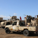 Soldiers of the Southern Transitional Council are seen on the top of their military vehicles on Dec. 13, 2020, in the Southern province of Abyan, Yemen. (Xinhua)