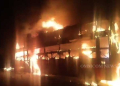 Fire Engulfs Private Bus