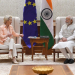 New Delhi: Prime Minister Narendra Modi holds talks with European Commission president Ursula von der Leyen, in New Delhi on Monday, Apr. 25, 2022. (Photo: Twitter)