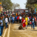 Prayagraj: Pilgrims walk towards the railway station in Prayagraj on Wednesday, February 5, 2025. (Photo: IANS)