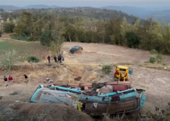 Bus Falls Into Gorge In Gujarat