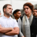 New Delhi: Congress leaders Rahul Gandhi and Priyanka Gandhi Vadra gather to pay their respects as the mortal remains of late former Prime Minister Manmohan Singh arrive at the All India Congress Committee (AICC) headquarters on Saturday, December 28, 2024. (Photo: IANS)