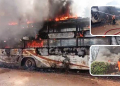 Two Buses Engulfed In Fire