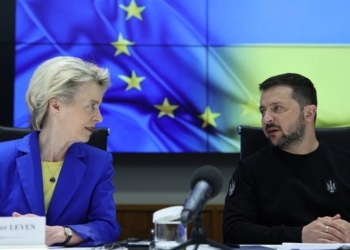 Ukraine President Volodymyr Zelensky and European Commission President Ursula von der Leyen.(photo;twitter.com/vonderleyen)