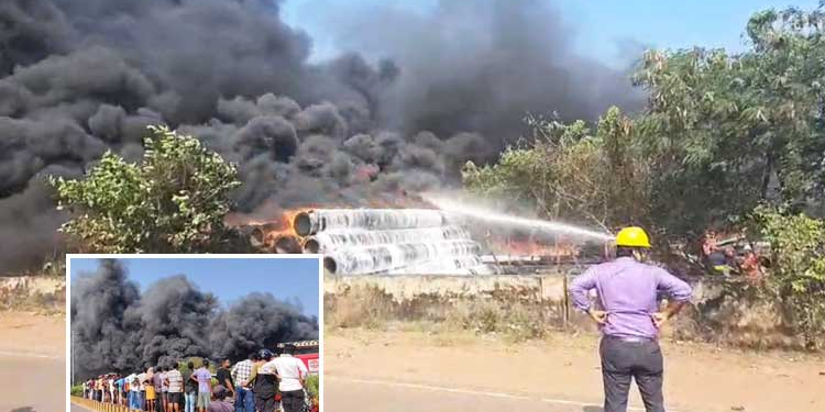 Major Fire Breaks Out At Paradip