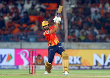 Hyderabad: Punjab Kings captain Shreyas Iyer plays a shot during the Indian Premier League (IPL) 2025 match between Sunrisers Hyderabad and Punjab Kings at Rajiv Gandhi International Cricket Stadium in Hyderabad on Saturday, April 12, 2025. (Photo: IANS/Suresh Kumar)