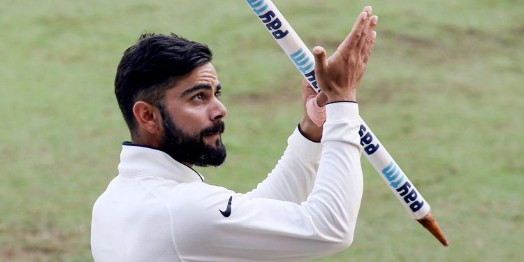 File Photo: Mumbai: Indian captain Virat Kohli celebrates after winning the fourth test match against England at Wankhede Stadium in Mumbai, on Dec 12, 2016. (Photo: Surjeet Yadav/IANS)