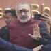 New Delhi: Union Minister Giriraj Singh at Parliament House during the budget session of the Eighteenth Lok Sabha in New Delhi on Saturday, February 01, 2025. (Photo: IANS/Qamar Sibtain )