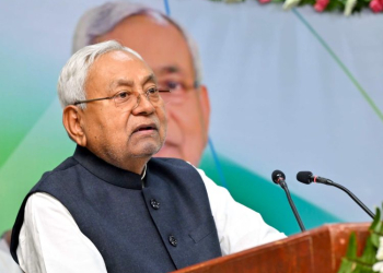 Patna: Bihar Chief Minister Nitish Kumar addresses newly appointed teachers on his birthday in Patna on Saturday, March 1, 2025. (Photo: IANS)