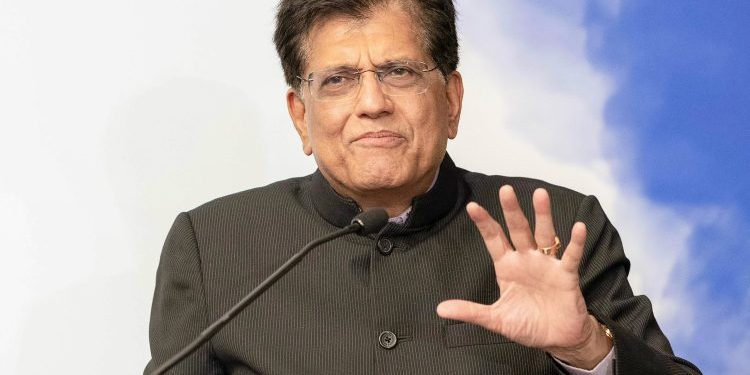 London: Union Minister Piyush Goyal addresses the India-UK Business Roundtable in London, United Kingdom, on Tuesday, April 29, 2025. (Photo: IANS)