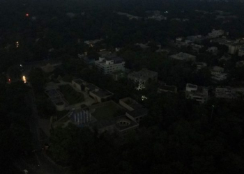 Jamshedpur: Blackout observed in parts of Jamshedpur as part of the nationwide civil defence mock drill initiated by the Ministry of Home Affairs on Wednesday, May 07, 2025. (Photo: IANS)