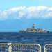 Photo taken on Aug. 5, 2022 shows a Taiwan military vessel as seen from a warship of the navy of the Eastern Theater Command of the Chinese People's Liberation Army (PLA) during the navy's combat exercises and training in the waters around the Taiwan Island. The Eastern Theater Command on Friday continued joint combat exercises and training in the waters and airspace around the Taiwan Island. (Photo by Lin Jian/Xinhua/IANS)