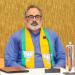 Thiruvananthapuram: Newly elected BJP Kerala state president Rajeev Chandrasekhar holds a state core group meeting in Thiruvananthapuram on Monday, March 24, 2025. (Photo: IANS)