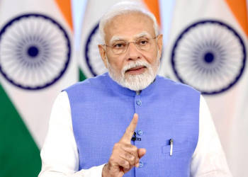 New Delhi: Prime Minister Narendra Modi addresses the inauguration of the Khelo India Youth Games 2025 via video conferencing, in New Delhi on Sunday, May 4, 2025. The event is being hosted in Bihar for the first time. (IANS)