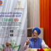 New Delhi : Union Minister for Petroleum and Natural Gas Hardeep Singh Puri during the launch of 'Ethanol-100', in New Delhi on Friday, March 15, 2024. (Photo: IANS/Wasim Sarvar)