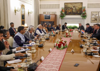 PM attends delegation level talks between India and Paraguay, in New Delhi on June 02, 2025.