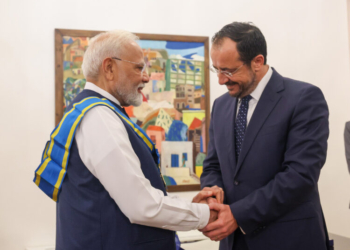 PM receiving highest honour of Cyprus in Nicosia, Cyprus on June 16, 2025.