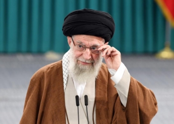 (240510) -- TEHRAN, May 10, 2024 (Xinhua) -- Iran's Supreme Leader Ali Khamenei attends the second round of Iran's 12th parliamentary election in Tehran, Iran, May 10, 2024. (Xinhua/Shadati)